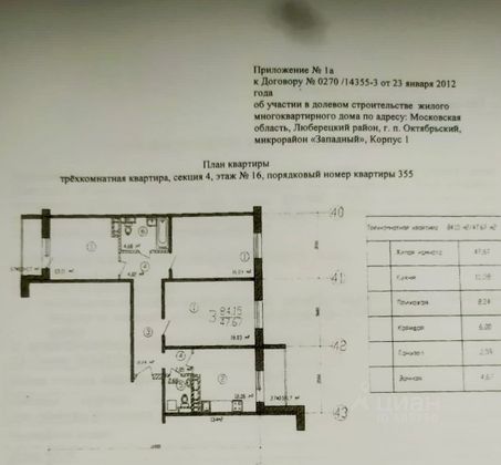 Продажа 3-комнатной квартиры 84 м², 16/23 этаж