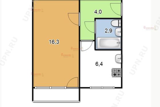 Продажа 1-комнатной квартиры 31 м², 2/5 этаж