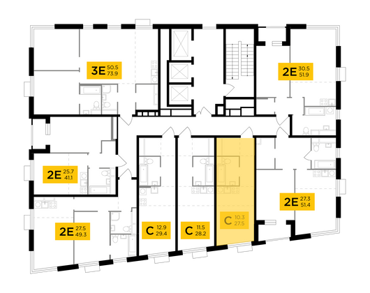 Продажа квартиры-студии 27,5 м², 16/26 этаж