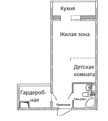 Продажа квартиры-студии 32 м², 8/14 этаж