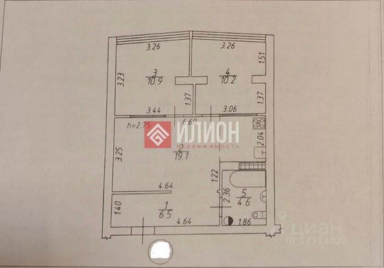 Продажа 1-комнатной квартиры 51,3 м², 3/16 этаж