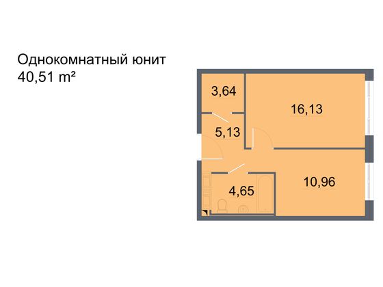 Продажа 1-комнатной квартиры 40,5 м², 23/24 этаж