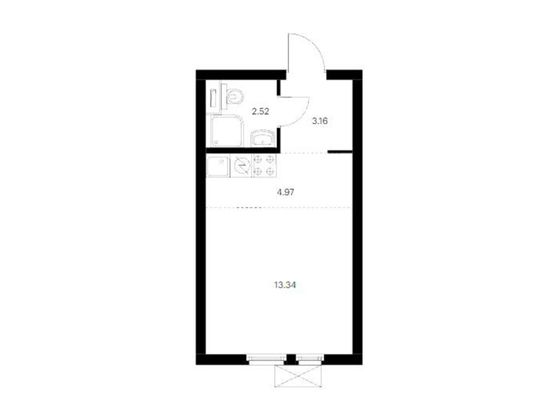 Продажа квартиры-студии 24 м², 11/33 этаж