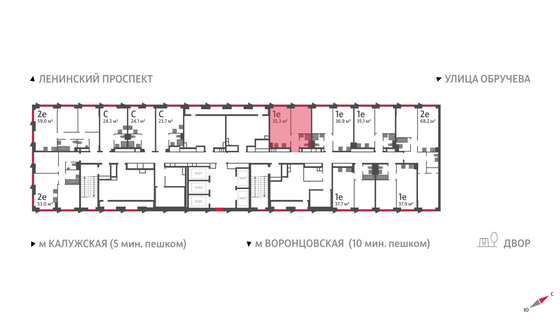 Продажа 1-комнатной квартиры 35,3 м², 16/58 этаж