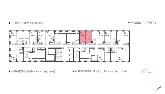 Продажа 1-комнатной квартиры 35,3 м², 16/58 этаж