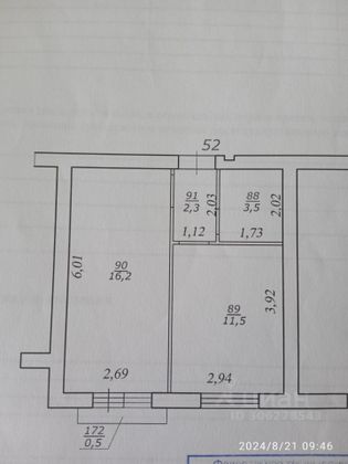 Продажа 1-комнатной квартиры 33,5 м², 2/3 этаж