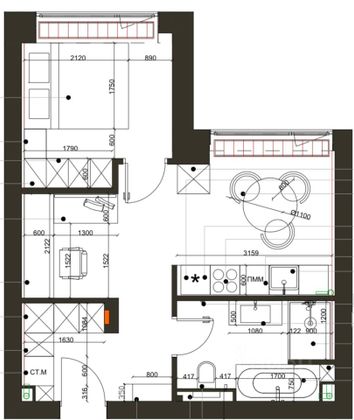 Продажа 1-комнатной квартиры 40,5 м², 10/42 этаж