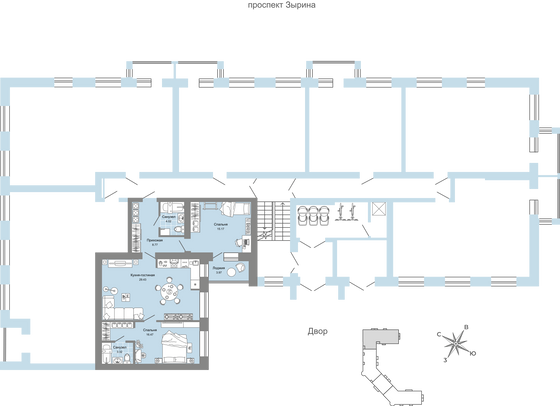 Продажа 3-комнатной квартиры 80 м², 1/4 этаж