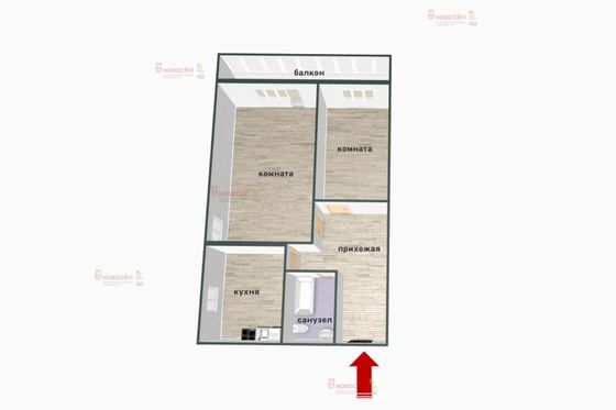 Продажа 2-комнатной квартиры 76 м², 2/10 этаж