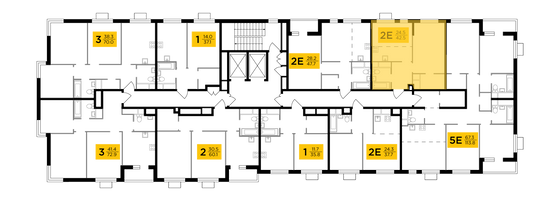 Продажа 2-комнатной квартиры 42,5 м², 24/24 этаж