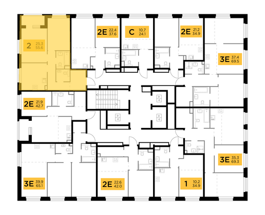 Продажа 2-комнатной квартиры 42,7 м², 13/23 этаж