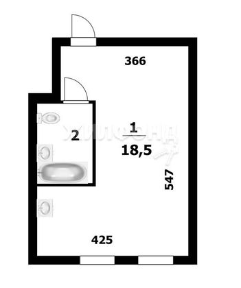 Продажа квартиры-студии 24,4 м², 3/4 этаж