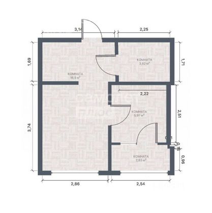 Продажа 1-комнатной квартиры 28,4 м², 4/25 этаж