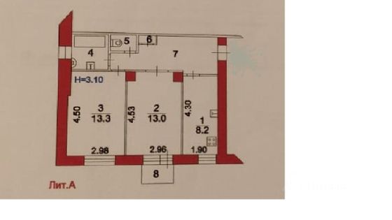 Продажа 2-комнатной квартиры 49,3 м², 3/4 этаж