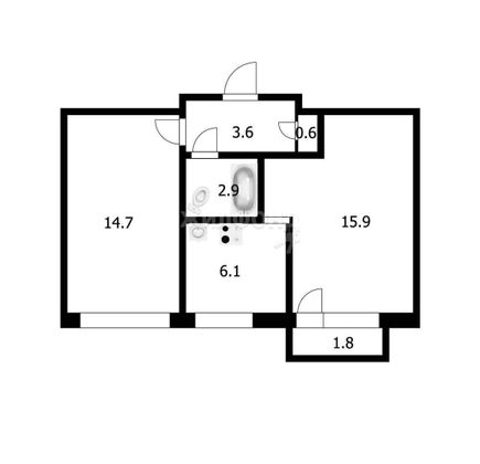 Продажа 2-комнатной квартиры 43,8 м², 2/5 этаж