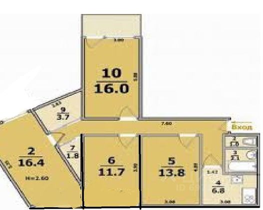 Продажа 4-комнатной квартиры 83 м², 3/12 этаж