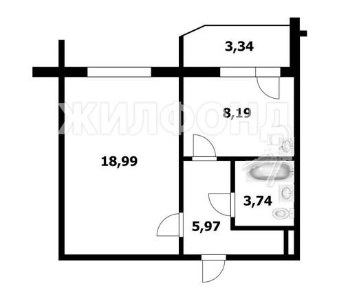 Продажа 1-комнатной квартиры 36,9 м², 10/17 этаж