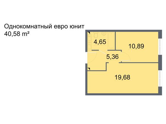 Продажа 1-комнатной квартиры 41,8 м², 24/24 этаж