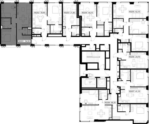 Продажа 2-комнатной квартиры 54,5 м², 2/14 этаж