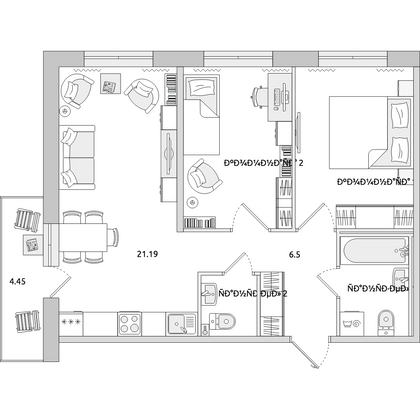 Продажа 2-комнатной квартиры 61,5 м², 7/16 этаж