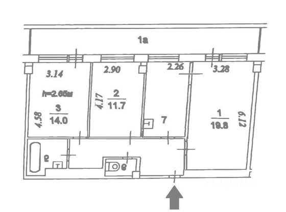 Продажа 3-комнатной квартиры 75 м², 11/16 этаж