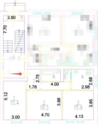 Продажа 3-комнатной квартиры 71,9 м², 1/5 этаж