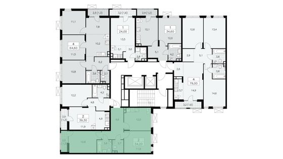 Продажа 2-комнатной квартиры 54 м², 7/16 этаж