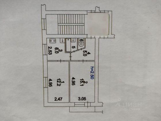 Продажа 2-комнатной квартиры 41,3 м², 5/5 этаж