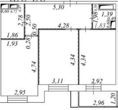 Продажа 2-комнатной квартиры 58 м², 7/25 этаж