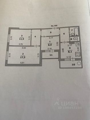 Аренда 3-комнатной квартиры 63 м², 7/10 этаж