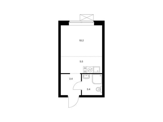 Продажа квартиры-студии 22,5 м², 14/24 этаж