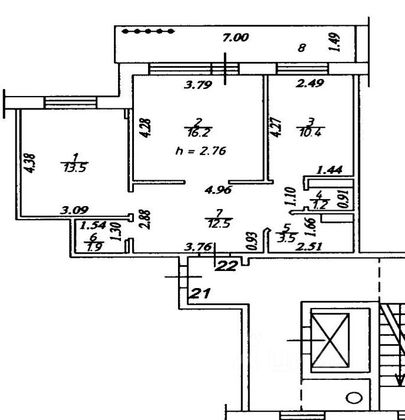 Продажа 2-комнатной квартиры 66,2 м², 6/10 этаж