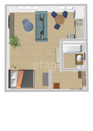 Продажа 1-комнатной квартиры 32,1 м², 1/5 этаж