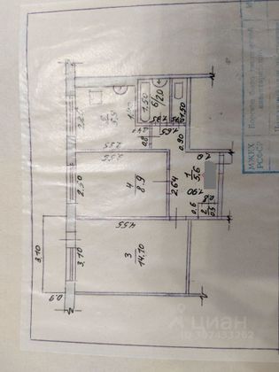 Продажа 2-комнатной квартиры 42 м², 5/5 этаж