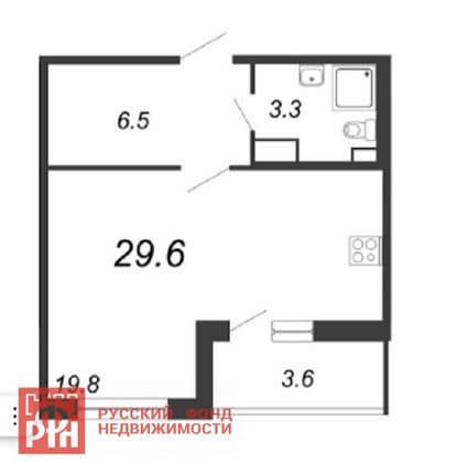 Продажа квартиры-студии 29,6 м², 9/10 этаж