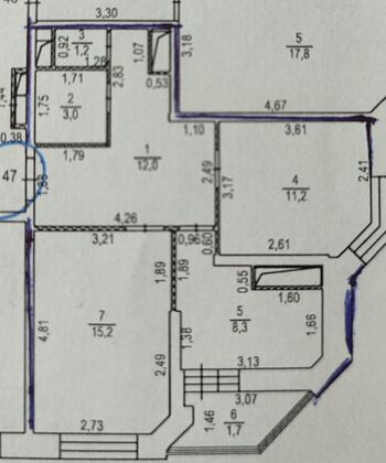 Продажа 2-комнатной квартиры 50,9 м², 5/17 этаж