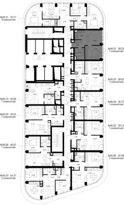 Продажа 1-комнатной квартиры 38,2 м², 6/49 этаж