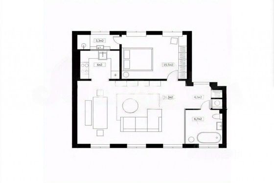 Продажа 2-комнатной квартиры 76 м², 2/6 этаж
