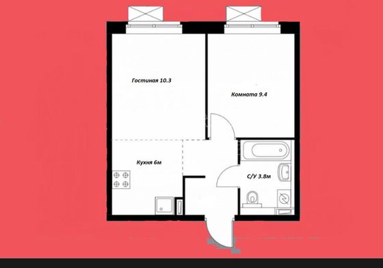 Продажа 1-комнатной квартиры 32,6 м², 4/33 этаж