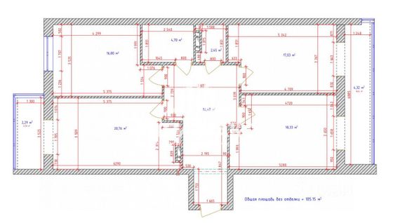 Продажа 3-комнатной квартиры 103,5 м², 6/7 этаж