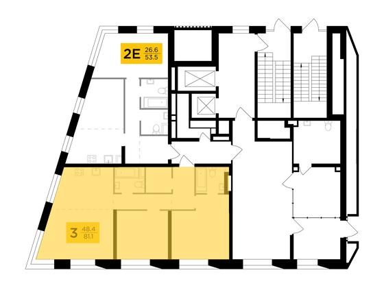 Продажа 3-комнатной квартиры 81,1 м², 2/12 этаж