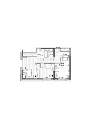 Продажа 2-комнатной квартиры 62,6 м², 3/24 этаж