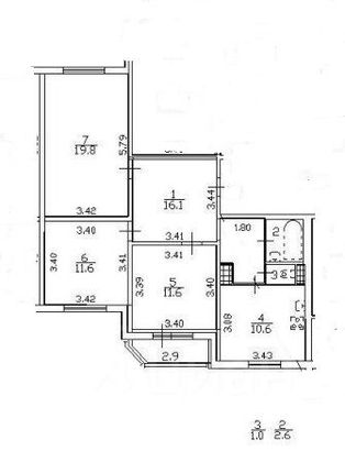 Продажа 3-комнатной квартиры 73,3 м², 6/20 этаж