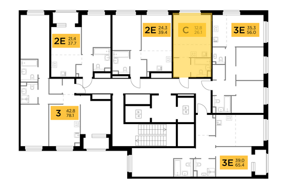 Продажа квартиры-студии 26,1 м², 7/23 этаж