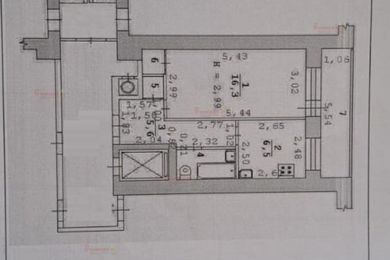 Продажа 1-комнатной квартиры 32 м², 3/9 этаж