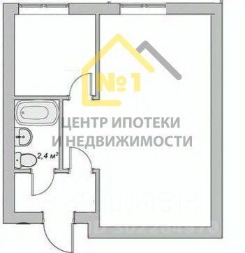 Продажа 1-комнатной квартиры 31,8 м², 1/5 этаж