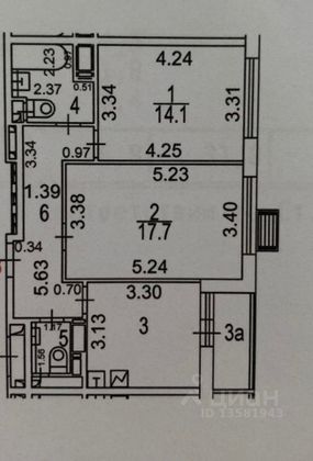 Продажа 2-комнатной квартиры 56,8 м², 15/24 этаж