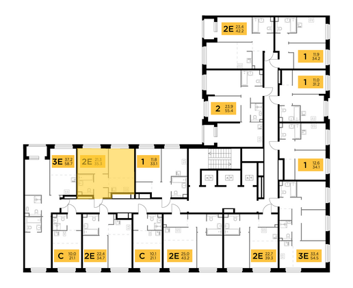 Продажа 2-комнатной квартиры 35,4 м², 17/23 этаж