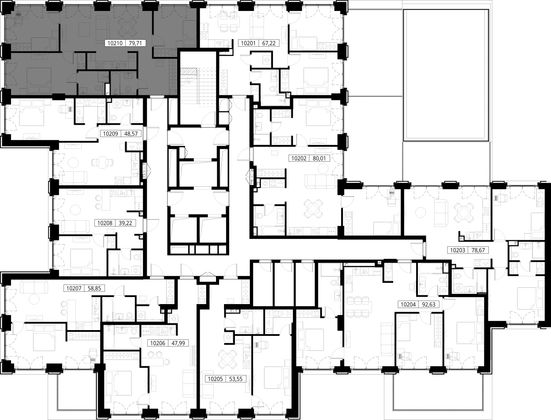 Продажа 3-комнатной квартиры 79,7 м², 2/15 этаж