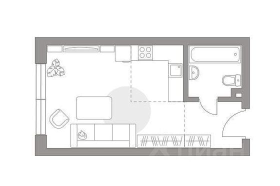 Продажа квартиры-студии 29,3 м², 7/23 этаж